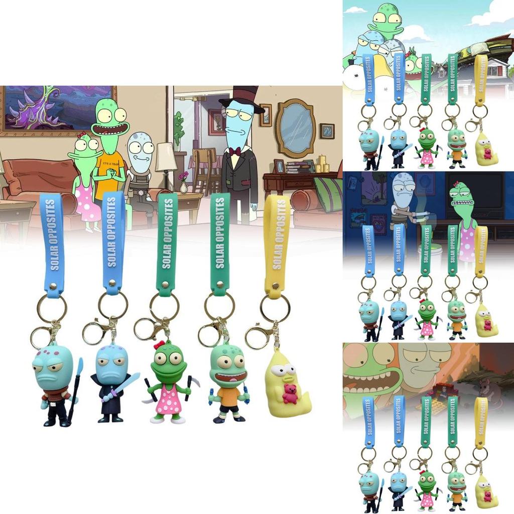 Креативный мультяшный брелок-инопланетянин ПВХ брелок для забавных идей для подарков Уникальный стиль современного искусства