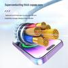 Плетеный зарядный кабель 3-в-1 для Apple, Type-C и Huawei с лазерным логотипом
