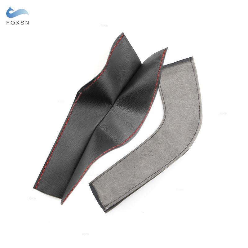 Черные автомобильные аксессуары, центральный подлокотник, ручка из микрофибры, кожаный чехол, отделка для Porsche Cayenne 2011 2012 2013 2014 2015