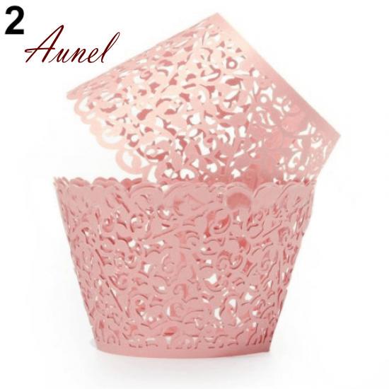 Фантастические 12X Свадьба, День рождения, детский душ, филигранная лоза, декор, обертки, чехлы для кексов