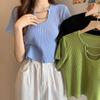 Летние топы Sweet Style с высокой талией и короткими рукавами для женщин 2023 года