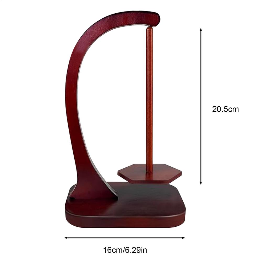 Деревянный держатель для пряжи с подставкой для телефона, вращающийся на 360 градусов, инструмент для вязания с противоскользящей накладкой, прялка для пряжи для вязания спицами и крючком