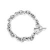Horseshoe Anchor Chain Bracelet Zirconia Surgical Stainless Steel 316L Silver [Lucliss]