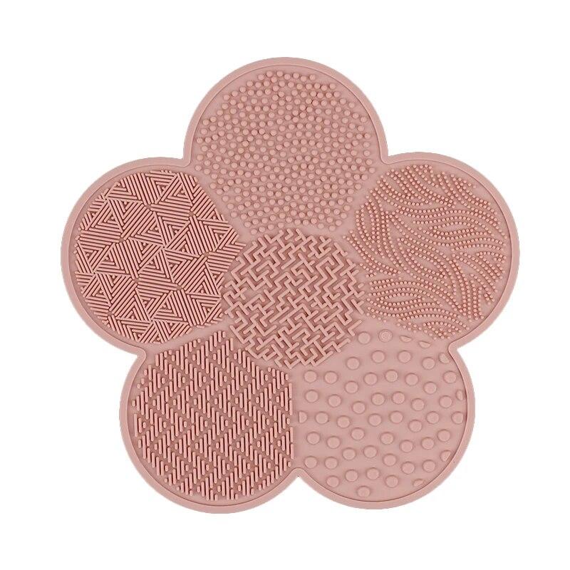 Silicone Make Up Cleaning Brush Scrubber Pad Cleansing Washing Tool Cosmetic Silicone Makeup Brush Mat Cleaner with Suction Cup