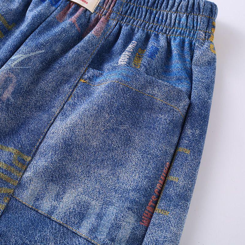 Тонкие летние джинсы для мальчиков, детские брюки с защитой от комаров, летняя верхняя одежда