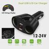 Dual USB Charger Power Adapter Car LCD Socket Splitter DC 12V
