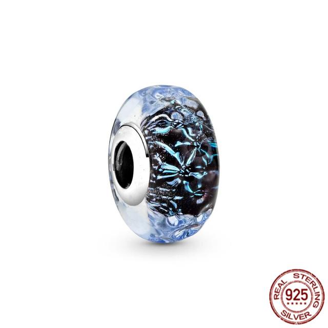Новые подвески из муранского стекла, бусины из стерлингового серебра 925 пробы, подходят для милого модного браслета, ожерелье, ювелирные изделия своими руками, ювелирные изделия для женщин, подарок
