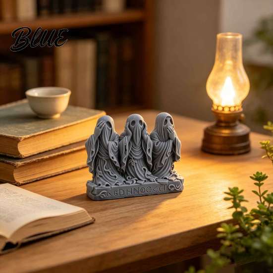 Уникальный Креативный Подарок 3D Печатная Фигурка Призрака Не Вижу, Не Слышу, Не Говорю Зла Готический Коллекционный Статуэтка Статуя Хэллоуин Настольное Украшение для Дома