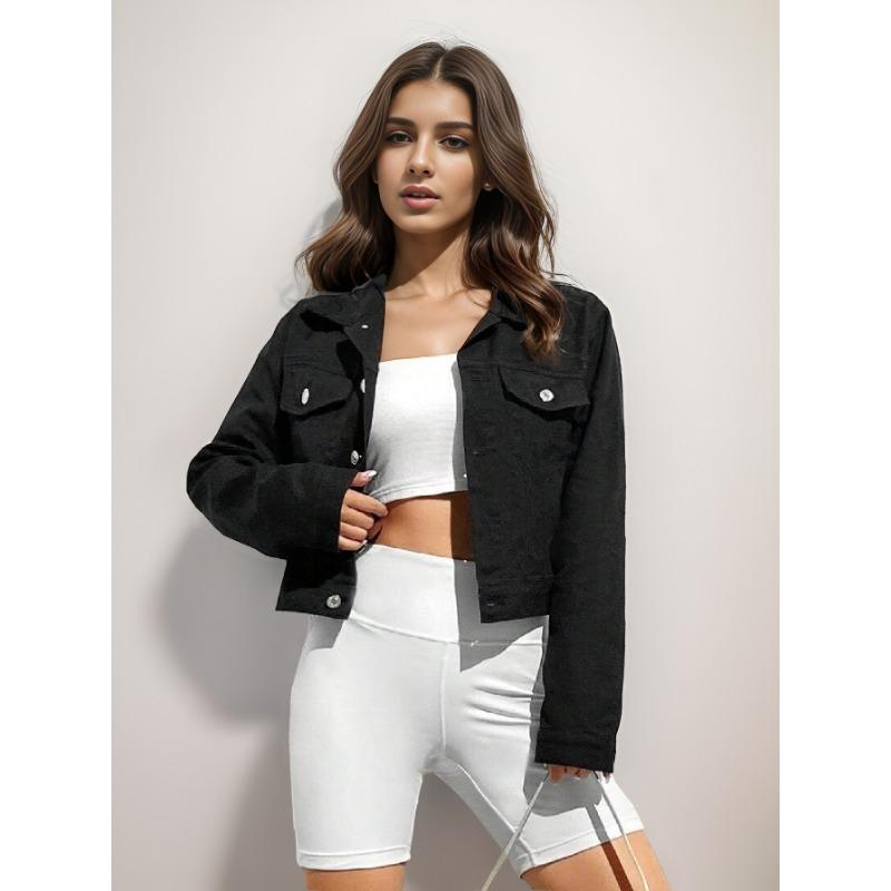 Весенне-осенняя женская джинсовая куртка, женская повседневная короткая куртка, топы