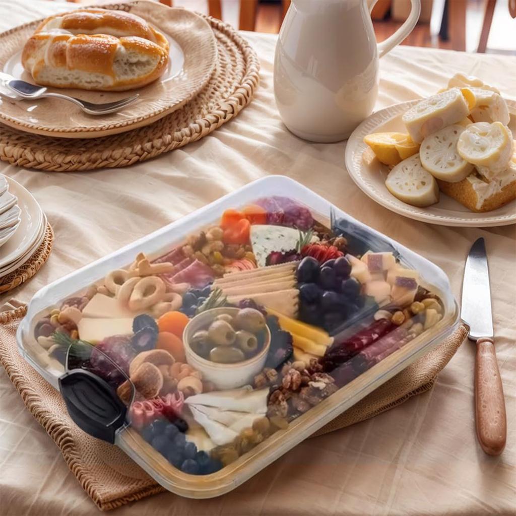 Универсальная доска для закусок со съемной крышкой, сервировочный поднос для сыра, закусок и подарков на новоселье