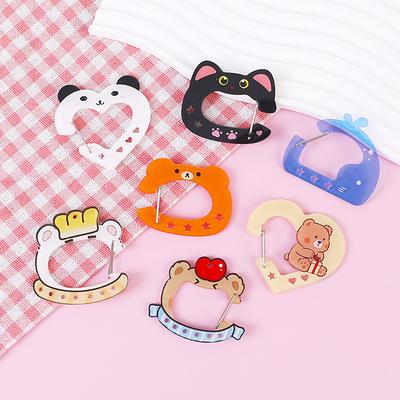 Брелок-подвеска для сумки с животными, акриловое украшение, карабин, альпинистская пряжка, подвеска для рюкзака, высокая эстетическая ценность, безделушки для блокнота, подарок