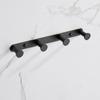 Bathroom Accessories Towel Hook Matte Black Towel Robe Coat Rack Rows Hooks