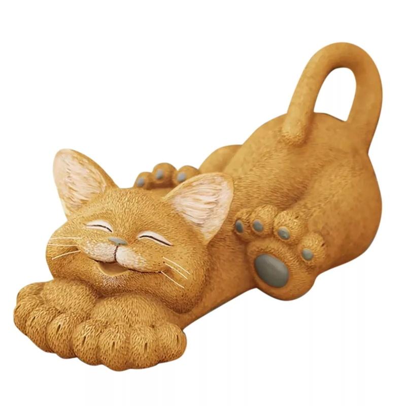 Причудливая скульптура кошки, садовое искусство, статуэтка, украшение для дома и улицы, декор