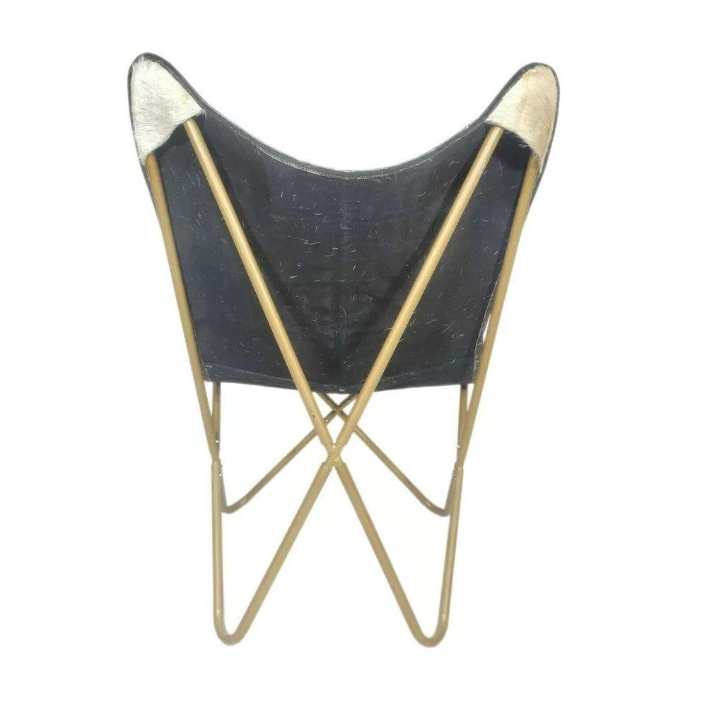 Новое винтажное кожаное кресло-бабочка из коровьей кожи, раскладное кресло-бабочка с подлокотниками