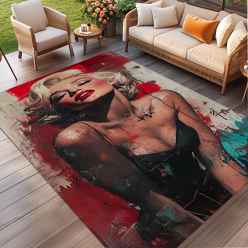 Marilyn Monroe Print Rug, Washable Floor Carpet, For Entryway Dorm Laundry Room Office Study, Home Decor Birthday Christmas Gift