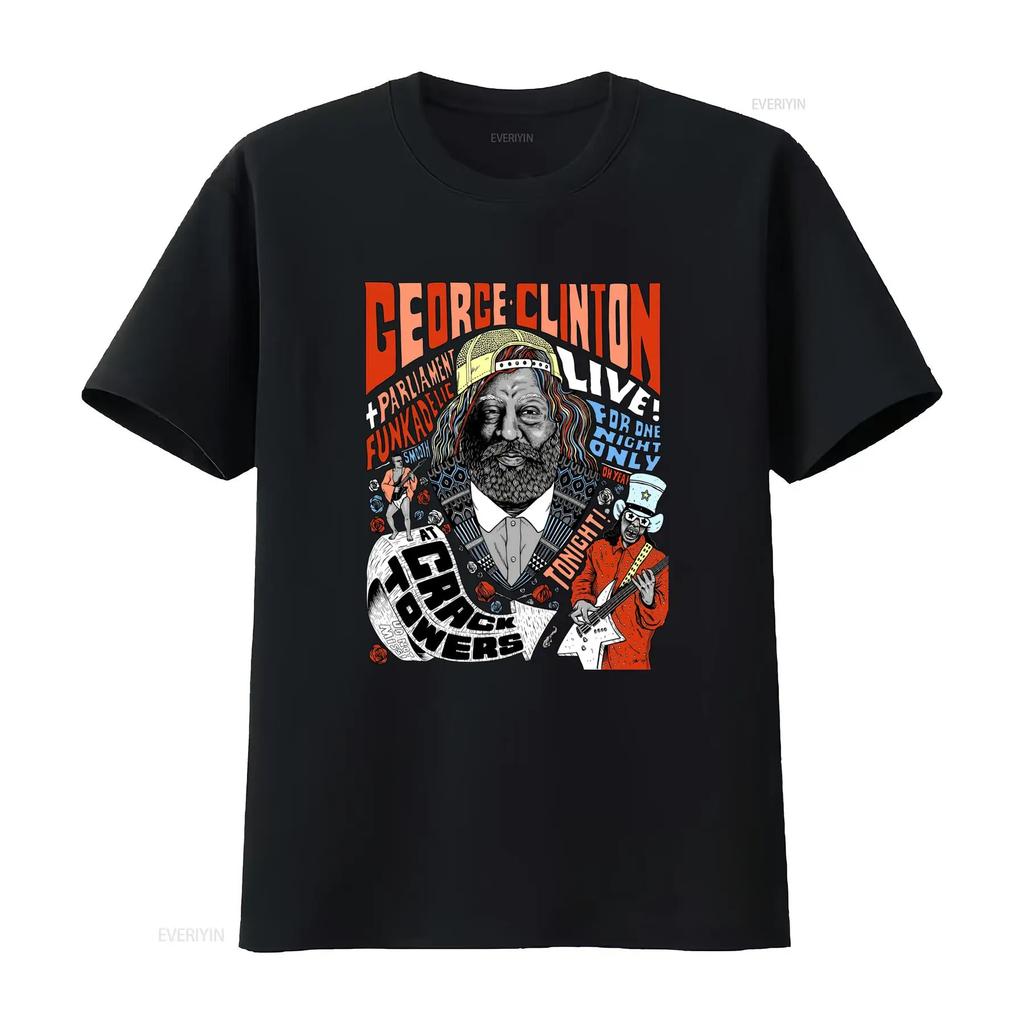 Vintage George Clinton Live T Shirt Parliament Funkadelic Concert Rock Band Music vintage Washed Breathable designer clothes
