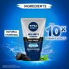 NIVEA MEN Гель для умывания 3 в 1 с углем | Натуральный уголь, Глютатион, AHA и Витамин C | Помогает уменьшить проявления загара | Удаляет излишки жира и Mi