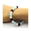 Stones and Minerals. Moonstone + Angelite + Amethyst + Rose Quartz Pearl Bracelet 8 Made In France.