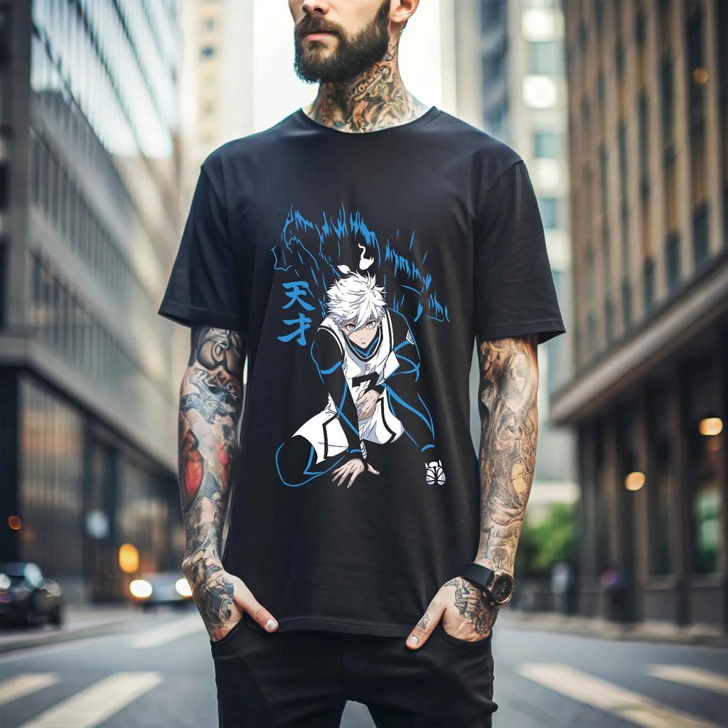100% cotton TOPS UNISEX TEES MENS WOMENS Meguru Bachira T-shirt Blue lock Kunigami,Rin Itoshi,Nagi Anime Manga Gift 175