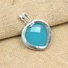 Голубой кулон ювелирных изделий стерлингового серебра 925 драгоценной камня халцедона Хандмаде для подарков