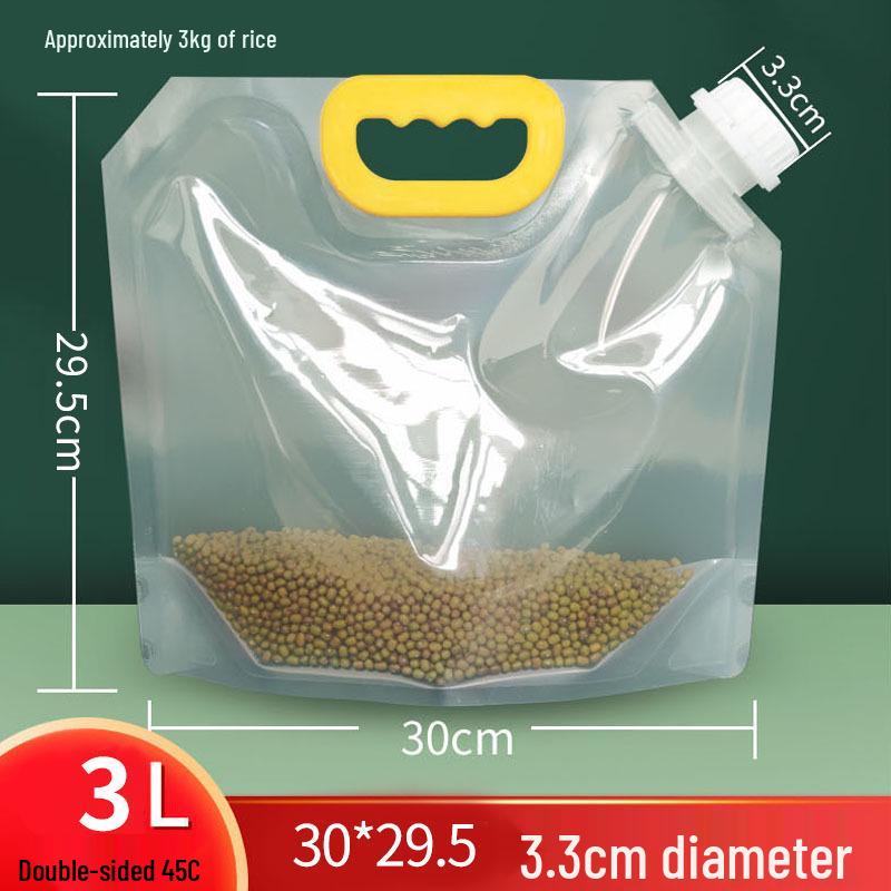 Large Transparent Spout Pouch for Grain Storage and Easy Portioning