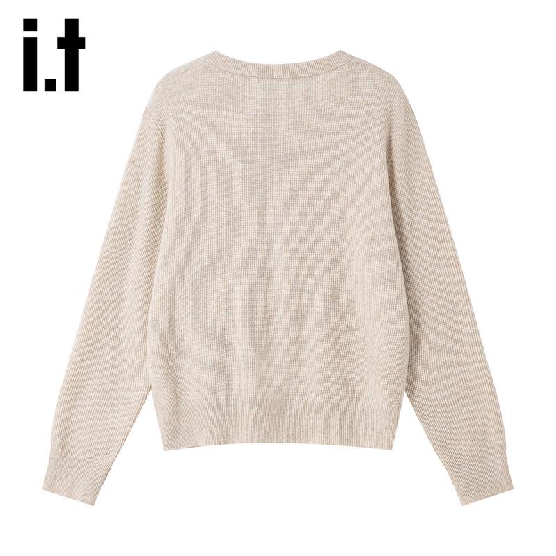 Женский вязаный кардиган Izzue с капюшоном и однобортной застежкой