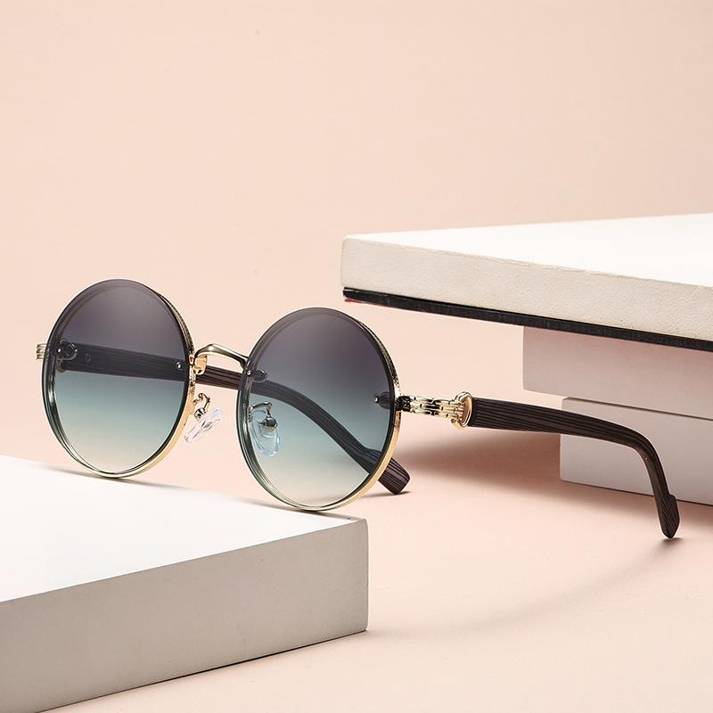 Мужские Классические Металлические Солнцезащитные Очки Модные Трендовые Uv400 Защита Глаз Солнцезащитные Очки Женские Унисекс Ретро Винтаж Панк Очки Тени