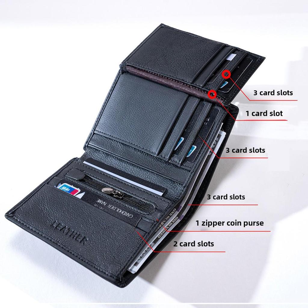 Мужской кошелек из натуральной кожи - держатель для кредитных карт с несколькими отделениями, европейский и американский стиль, скидка 30%, горячая распродажа