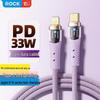 ROCK Z21 PD33W USB-C на Lightning Прозрачный кабель для быстрой зарядки