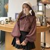 Ko'ylaklar Ayollar Kamon Kawaii Kollej Kuz Koreyscha Usul Elegant Bir Rangli Fonar Yengli Oddiy Ko'cha Kiyimi Keng Moda Toplar Bluzkalar