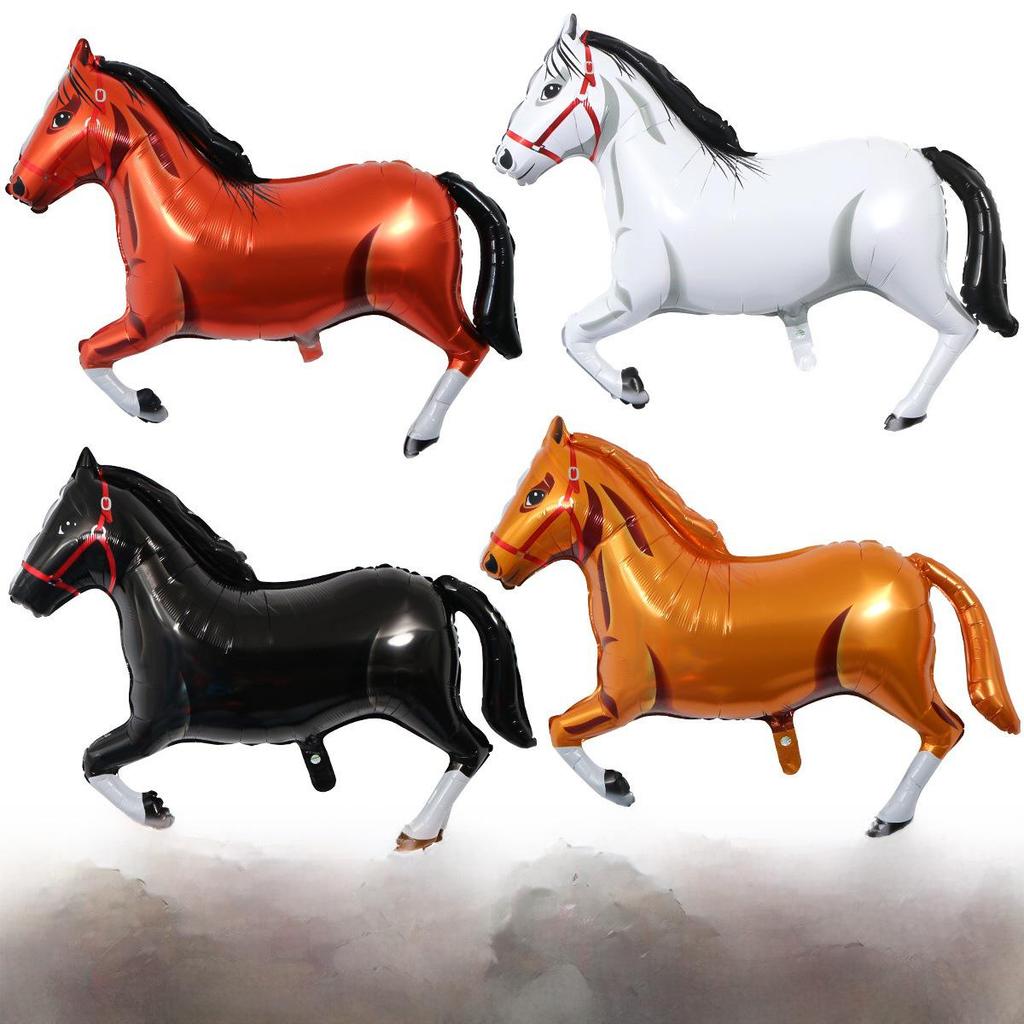 Украшение воздушными шарами в виде мультяшной лошади для детского дня рождения