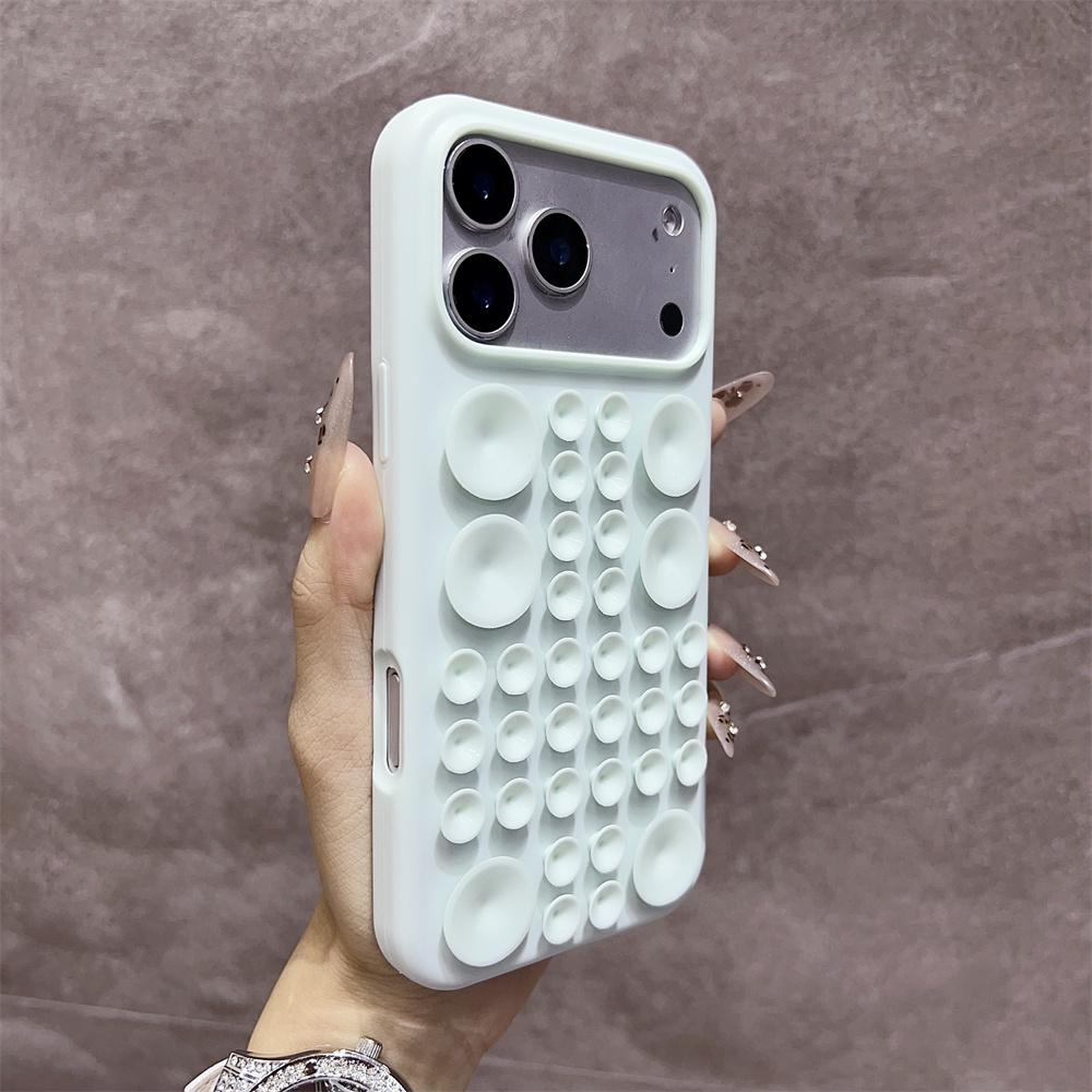 Противоударный силиконовый чехол для телефона с круглой присоской для iPhone 17 Pro Max 16Pro 15 14 Чехол с сильной адсорбцией воздуха и множеством функций