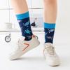 Новые модные мужские носки японские носки Harajuku Happy Cartoon Socks носки с морским коньком, крабом, креветкой, коралловыми носками, трендовые мужские чулки, забавные носки