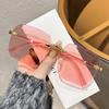Корейские модные безрамные солнцезащитные очки - Женская мода Защита от УФ