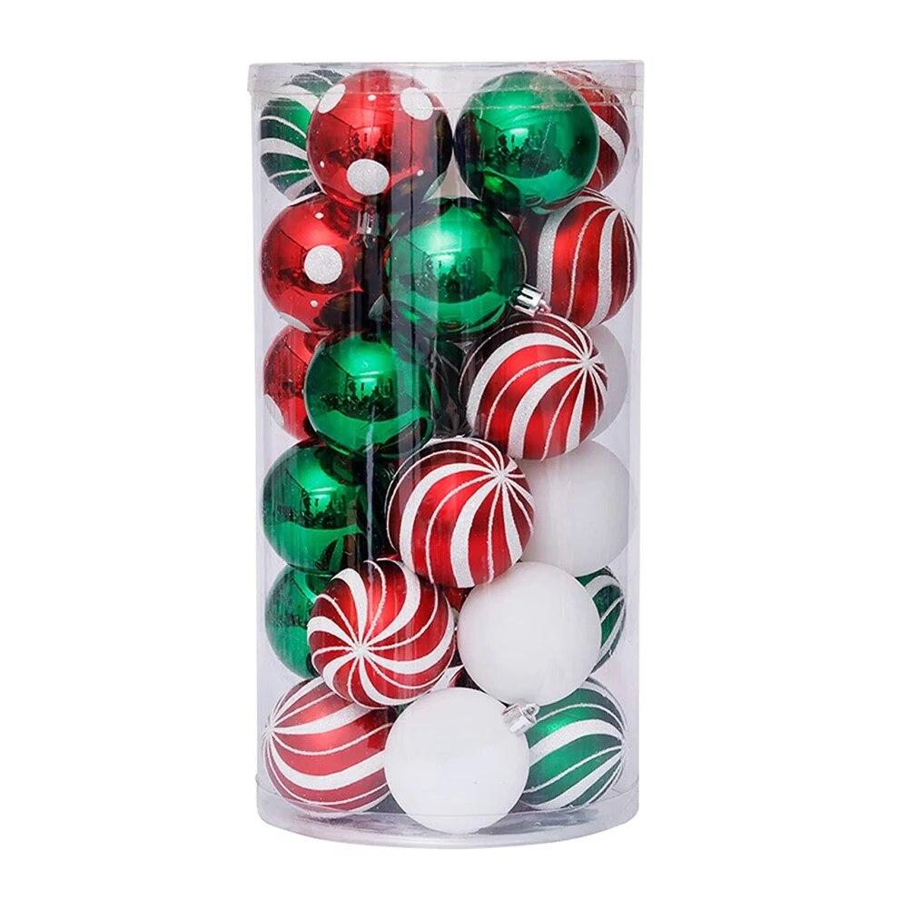 30Pcs Christmas Balls Assorted Color Christmas Tree Ornaments Balls Decorations Hanging Xmas Tree Pendants New Year Gift Noel