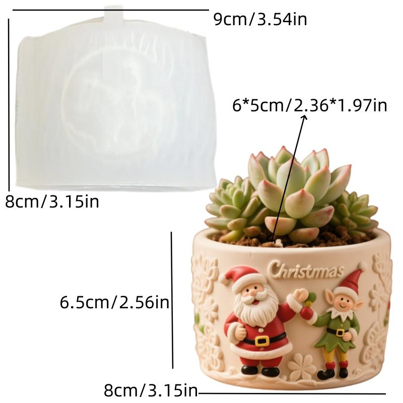 Теплый Дом Рельеф Смола Гипс Форма для Цветочного Горшка Зеленое Дерево Окружает Дом Рельеф Цемент Бетон Форма для Цветочного Горшка Рождественский подарок