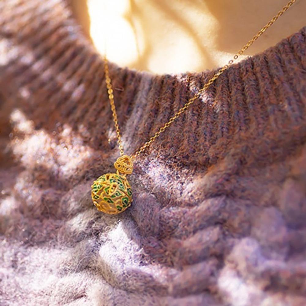 Luxury DIY Trinkets Accessories Hollow out Jewelry DIY Making Charms Enamel Box Necklace  Women