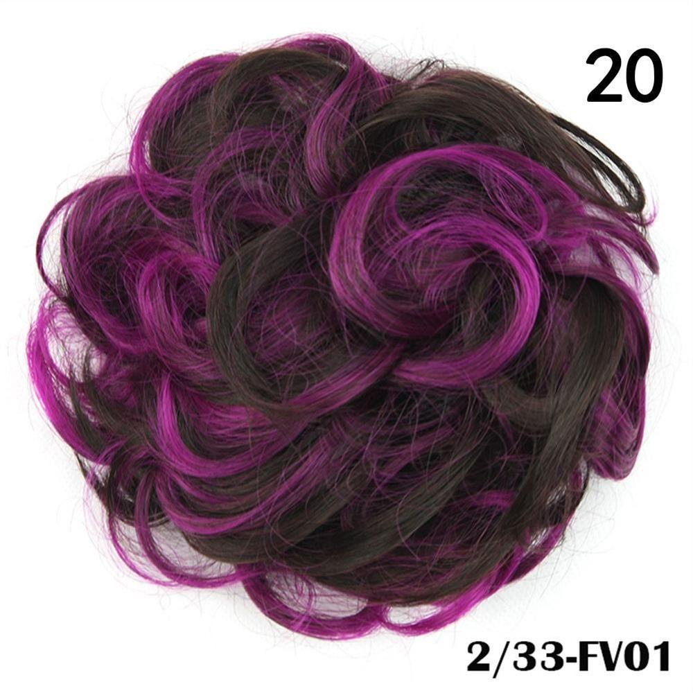 Эластичный парик, резинка для волос, вьющиеся волосы, резинка для волос, пучок, кудрявый растрепанный шиньон, наращивание волос