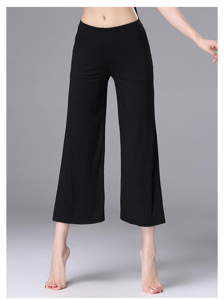 Женские свободные драпированные модальные брюки широкие от бедра для танцев и йоги 2025