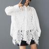 Long Sleeve Oversized Lace Shirts & Blouses for Blouse Casual Loose Spring Summer Tops Women Button Up Shirt