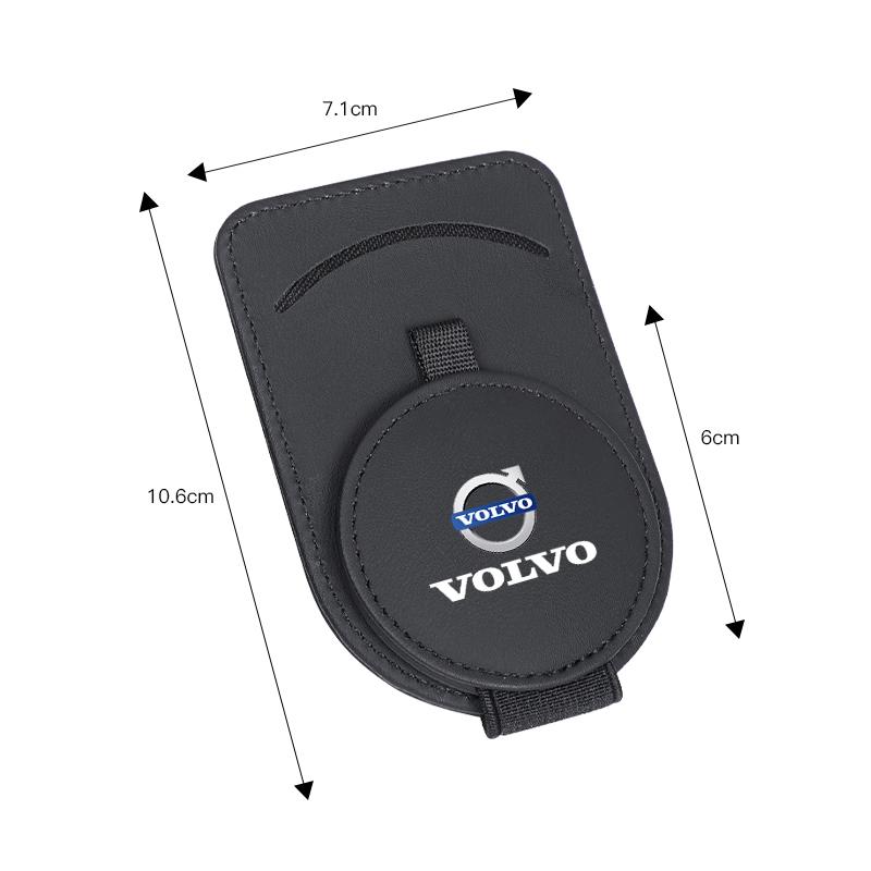 Multifunctional Leather Car Sun Visor Glasses Holder Clip For Volvo XC90 V90 V60 XC60 V40 EC40 EX40 S80 S60 S90 C40 XC40 V70 C70