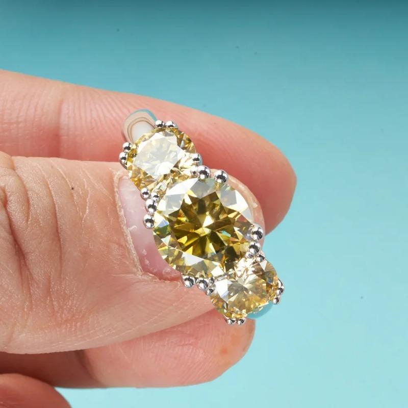 Sace Gems Сертифицированное GRA кольцо с муассанитом 2 карата VVS1 Lab Diamond Solitaire Кольцо для женщин Обручальное кольцо с обещанием ювелирных изделий