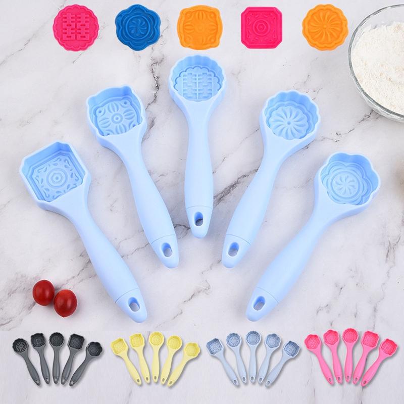 5 Штук Формочки для Лунных Пряников Формочки для Печенья Форма для Пирога Тыква Штампы для Бобового Пюре Пекарские Принадлежности Кухонные DIY Аксессуары для Выпечки