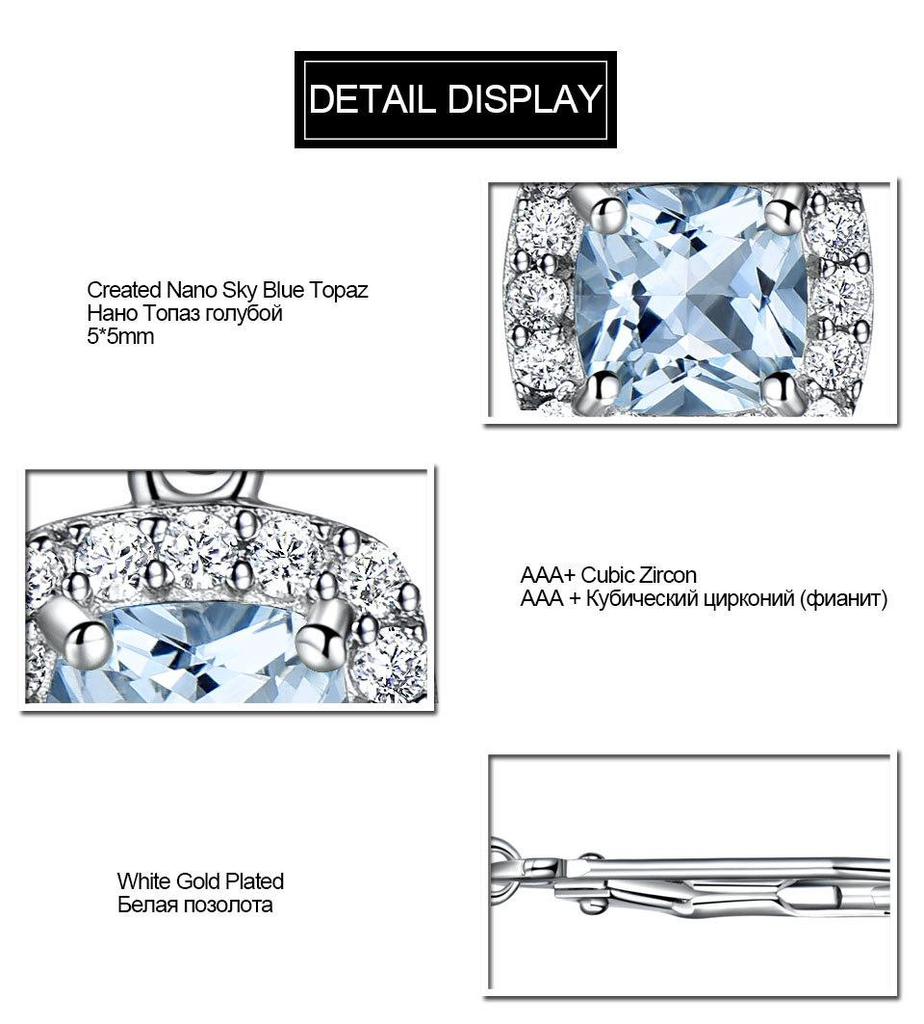 Umcho Valentines Day Gift Zircon Stone Drop 925 Sterling Silver Women's Earrings Fashion Elegant Party Jewelry Earrings with Stones