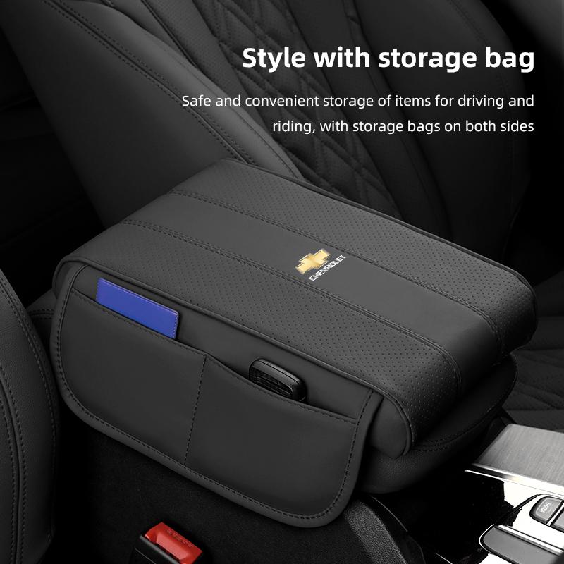 rgmc6 5CM Car Leather Armrest Box Height Pad Memory Foam Armrest Mat For Chevrolet Trax Niva Avalanche Orlando kalos Equinox Z71 Sonic