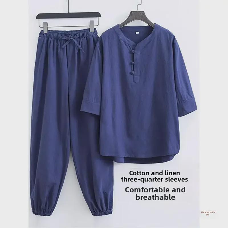 Buddhist and Taoist Zen Meditation Clothing: Cotton & Linen Unisex Suits for Worship, Monks, and Women’s Tang… More