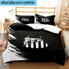 3pcs Powerful Football Crest Design Printed Bedding Set Duvet Cover Closure Includes 1 Duvet Cover & 2 Pillowcases Bedding Sets Home Decor Gifts