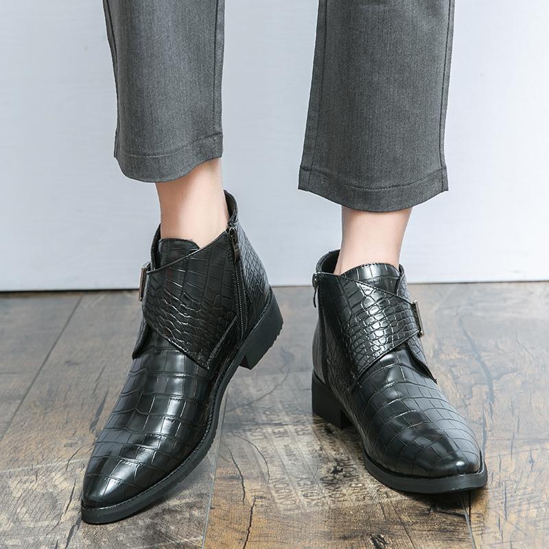 Модные мужские ботинки челси коричневого цвета на молнии сбоку в британском стиле, остроносые, с высоким верхом, деловые кожаные туфли, роскошный бренд, мужские свадебные ботильоны