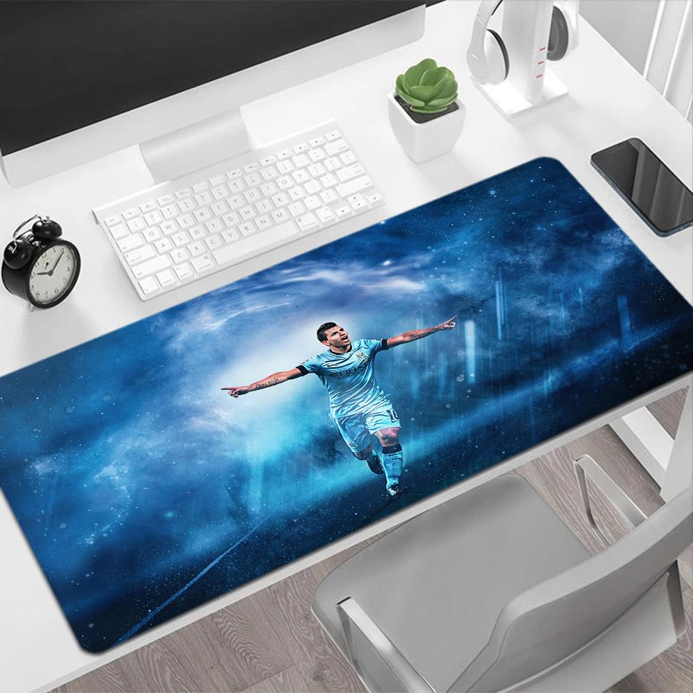 Kun Aguero Celebration Moment Large Mouse Pad Keyboard Mat Computer Desk Mat Non-Slip Rubber Bottom Computer Decor Item Office Use