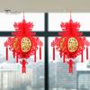 2 шт., китайский новогодний кулон-фонарь с благословляющими словами, Год Дракона, удача, сцена, орнамент, фетровая ткань, красный фонарь, праздник